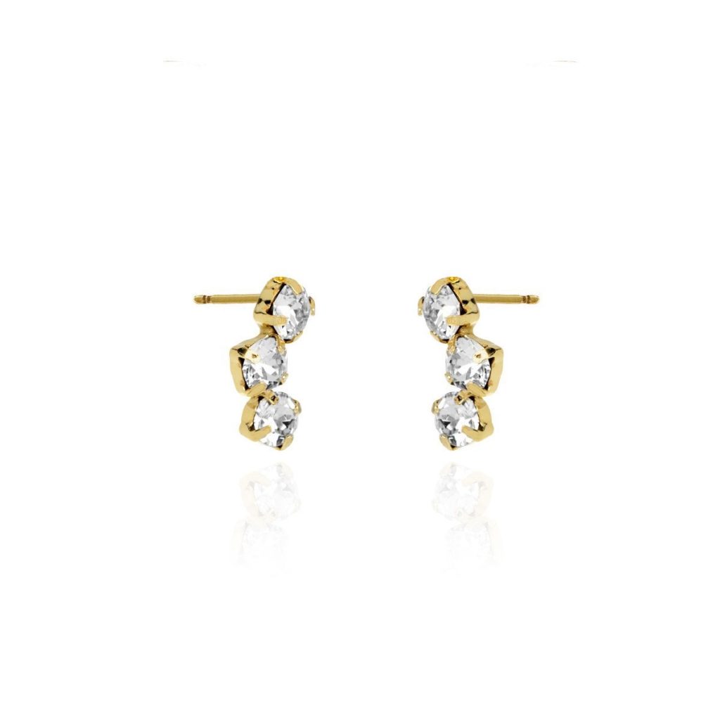 Caterina round crystal earrings