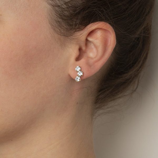 Caterina round crystal earrings