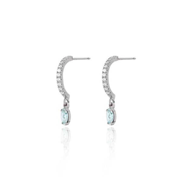 Aqua marquises light azure earrings