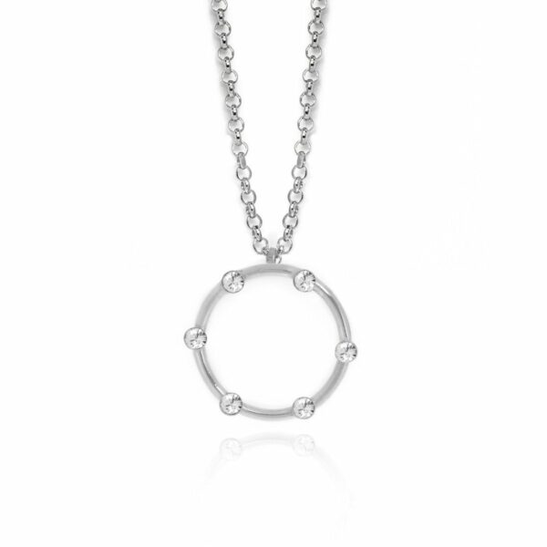 IRIS CIRCLE CRYSTAL NECKLACE