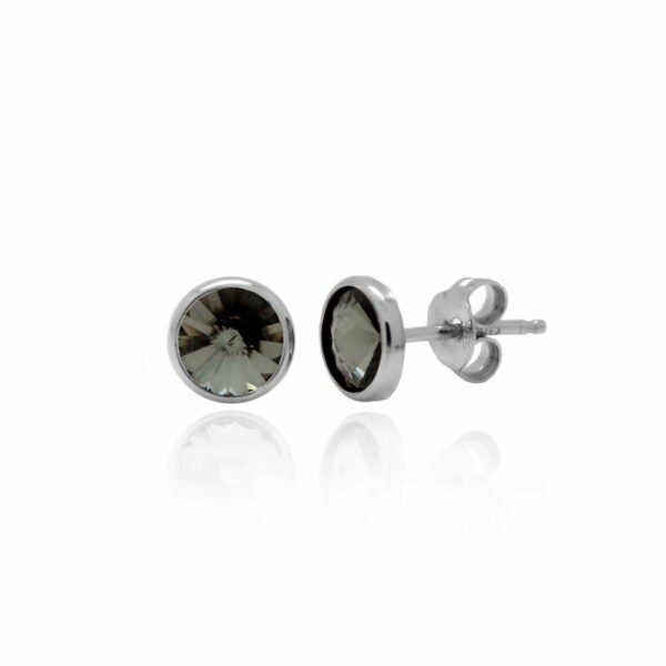 basic crystal diamond earrings