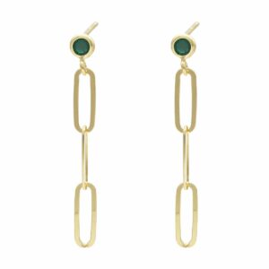 GRETA LINKS EMERALD EARRINGS