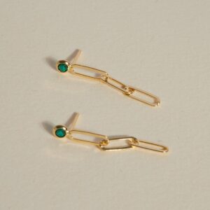 GRETA LINKS EMERALD EARRINGS