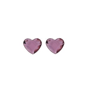 Cuore heart antique pink earrings