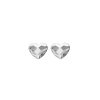 Cuore heart crystal earrings in silver