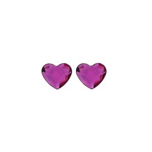 Cuore heart fuchsia earrings