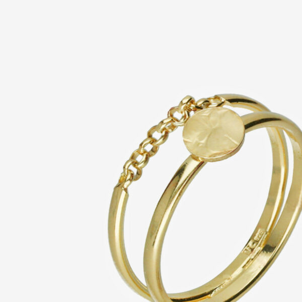 Anya gold-plated ring with in circle shape 3