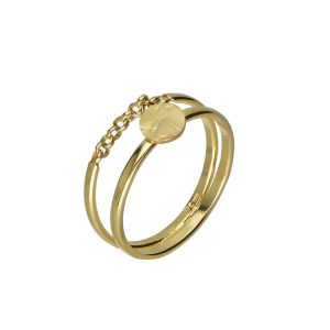 Anya gold-plated ring with in circle shape