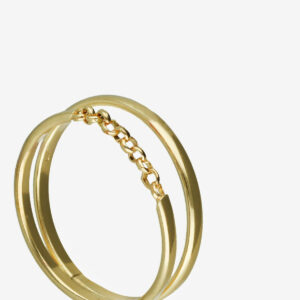 Anya gold-plated ring with in double shape 2