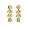 Ghana ovals earrings in gold plating