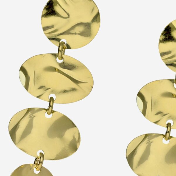 Ghana ovals earrings in gold plating 3